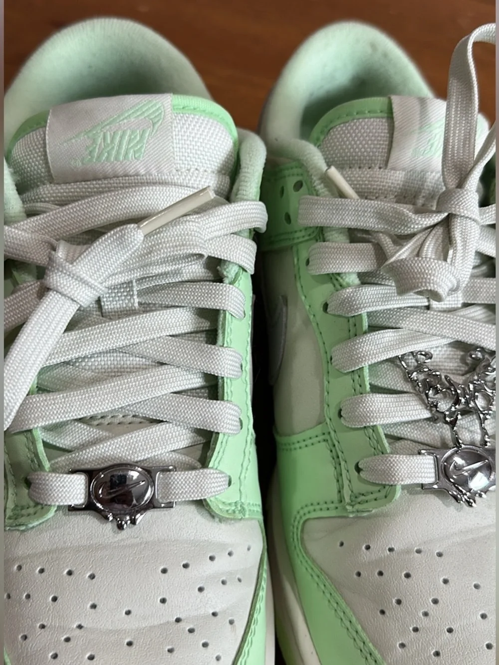 Nike Dunk Low Sneakers with metallic charms WOMEN’S Size 8